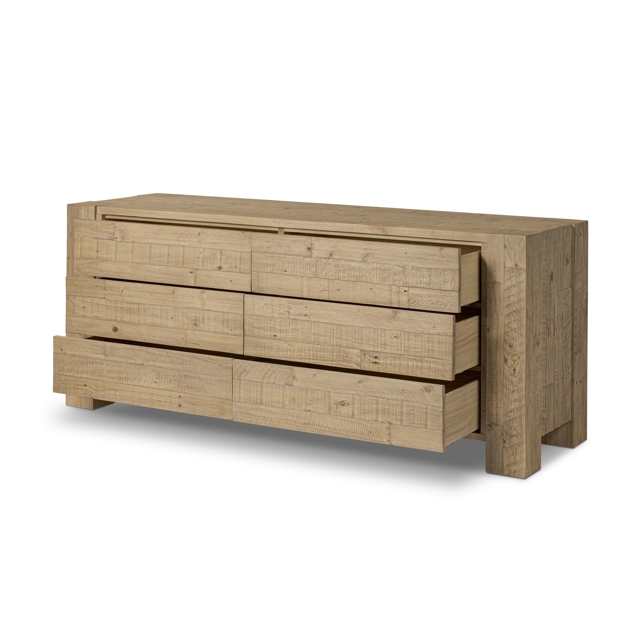 Perot 6 Drawer Dresser - Light Blonde Pine - Image 8