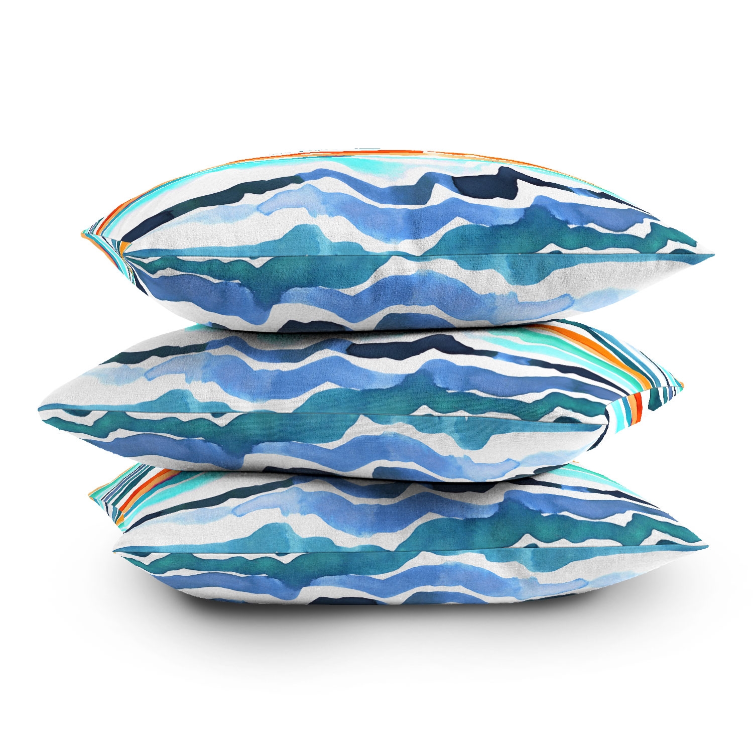 Beach Waves by CayenaBlanca - Indoor Throw Pillow 18" x 18" - Image 3