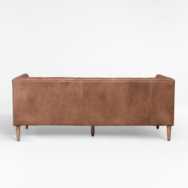 Rollins Chocolate Leather Sofa - Image 2
