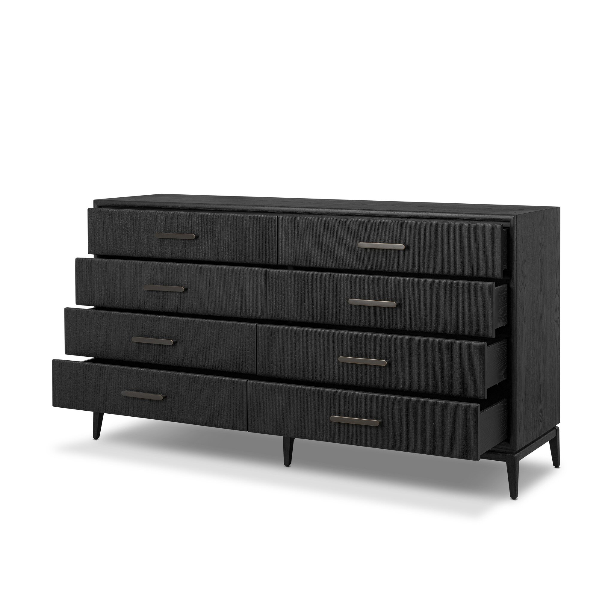 Rosenell 8 Drawer Dresser - Black Paper Cord - Image 8