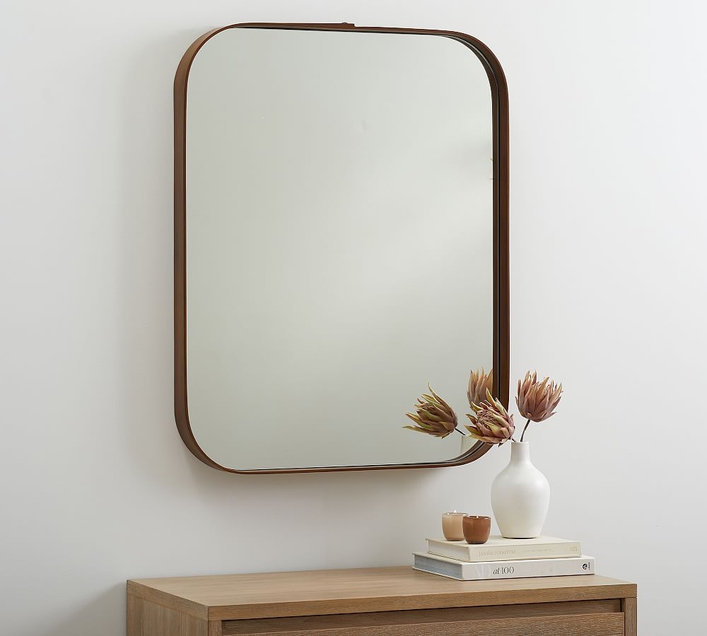 Bentley Rounded Rectangle Wall Mirror, Wood, 32"W x 40"H x 3"D - Image 0