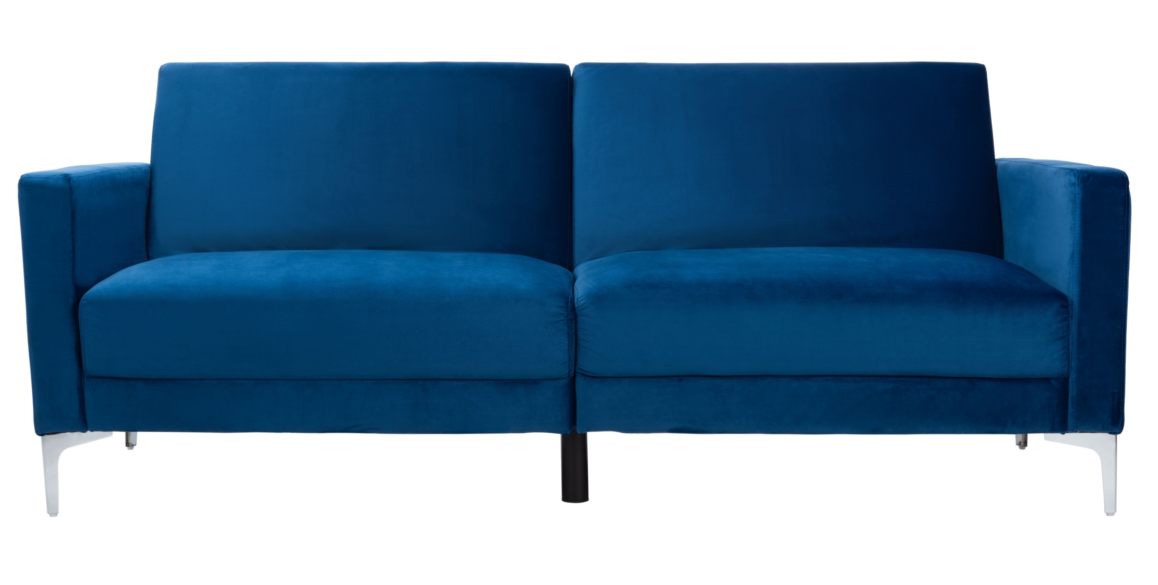 Chelsea Foldable Futon Bed - Navy / Chrome - Safavieh - Image 0