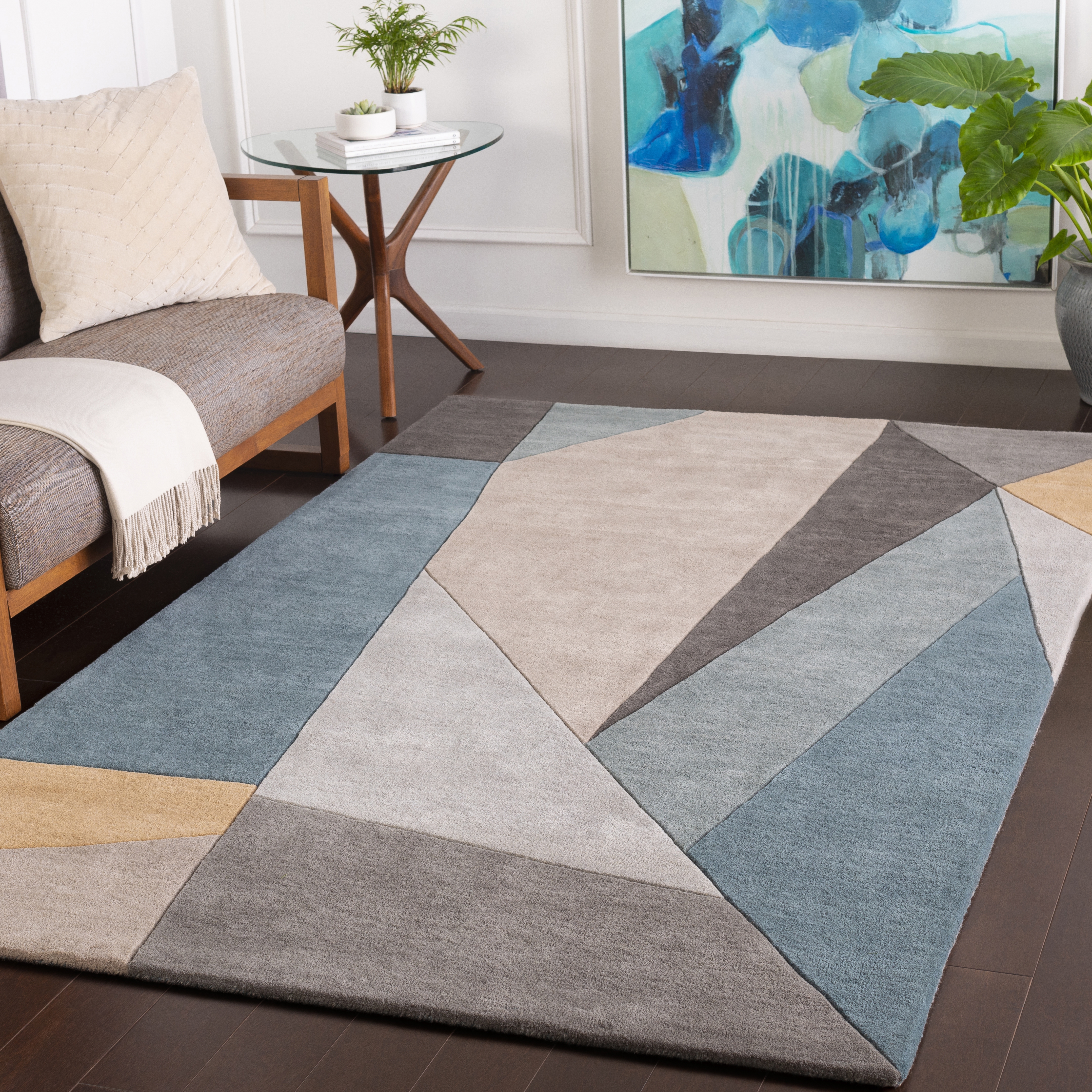 Livabliss Forum Beige Indoor 2' x 3' Handmade Rug - Image 1