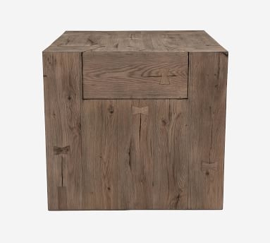 Raymond 24" Square Reclaimed Wood End Table, Natural - Image 3