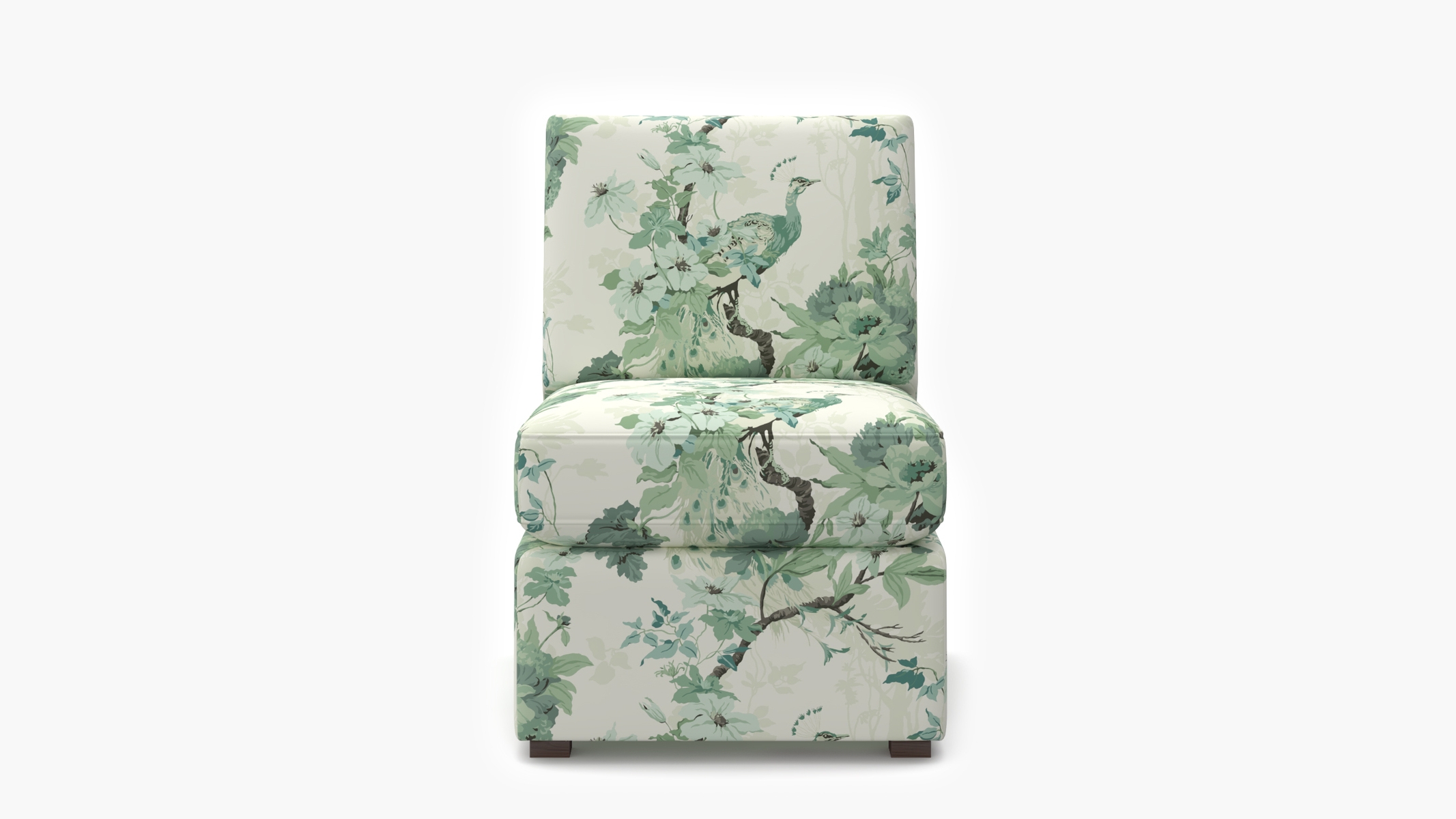 Classic Slipper Chair, Jade Peacock Park - Image 0
