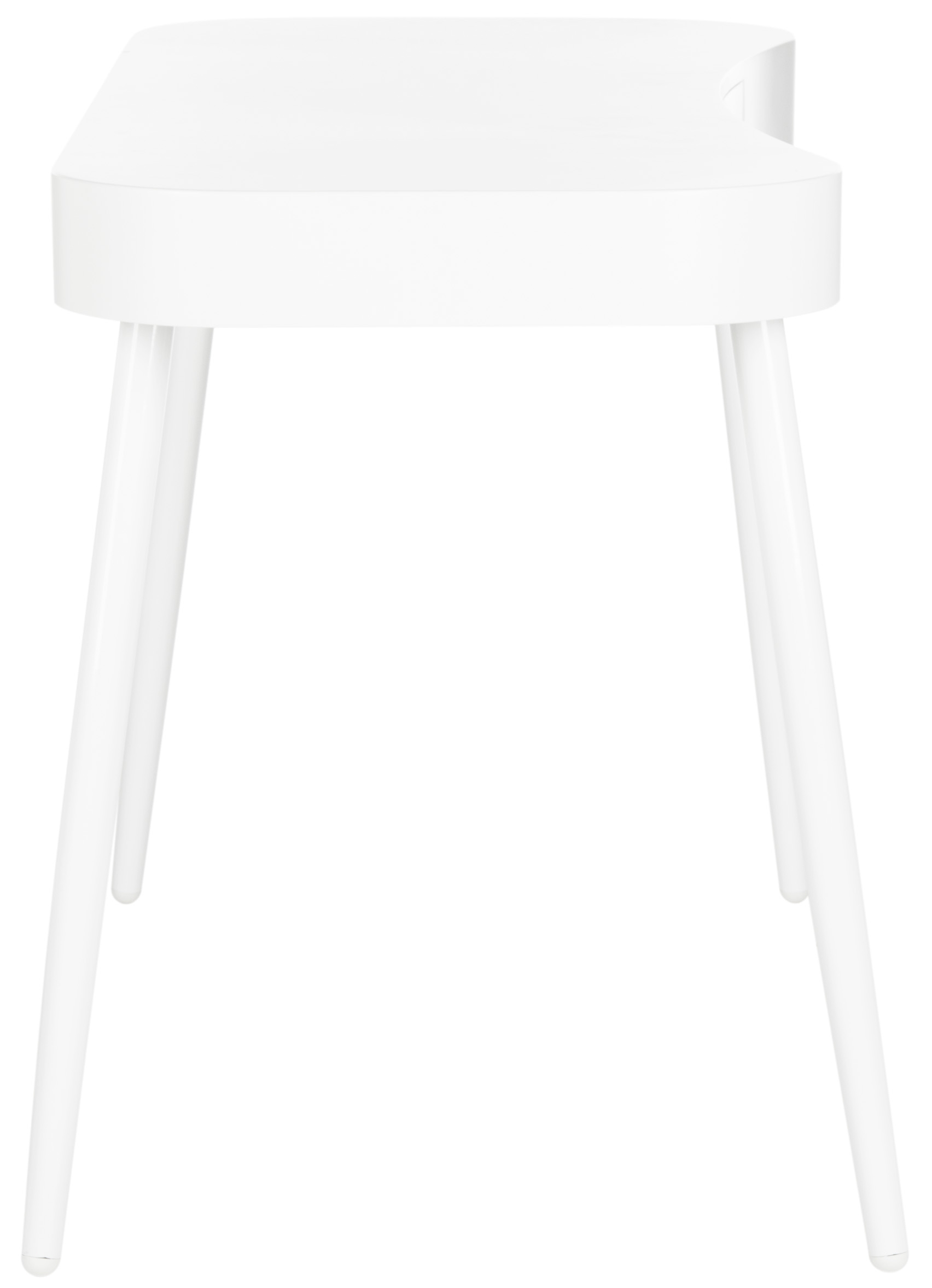 Madan Mid Century Scandinavian One Drawer Desk - White - Safavieh - Image 0