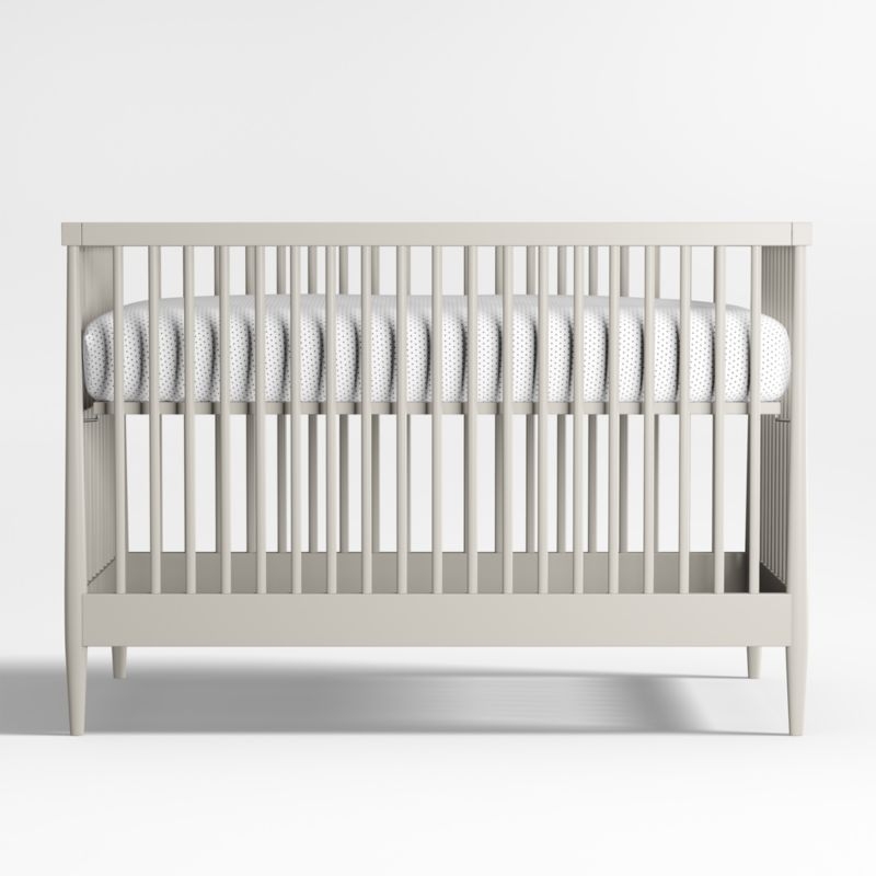 Hampshire Cozy Grey Wood Convertible Baby Crib with Toddler Bed Rail - Image 6