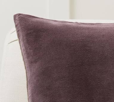 Velvet Linen Pillow Cover, 20 x 20", Pink Sand - Image 2