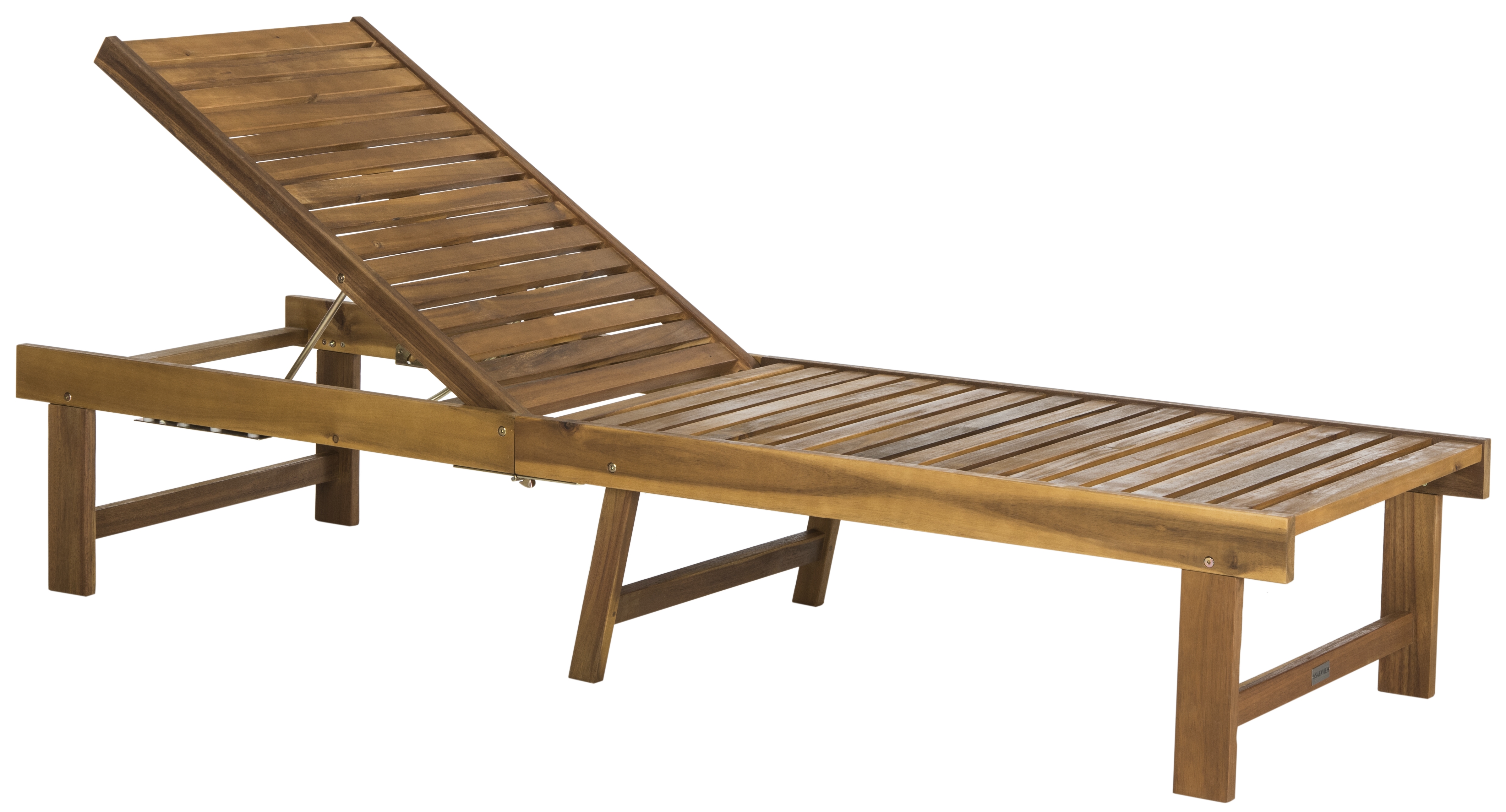Inglewood Chaise Lounge Chair - Natural/Navy - Safavieh - Image 2
