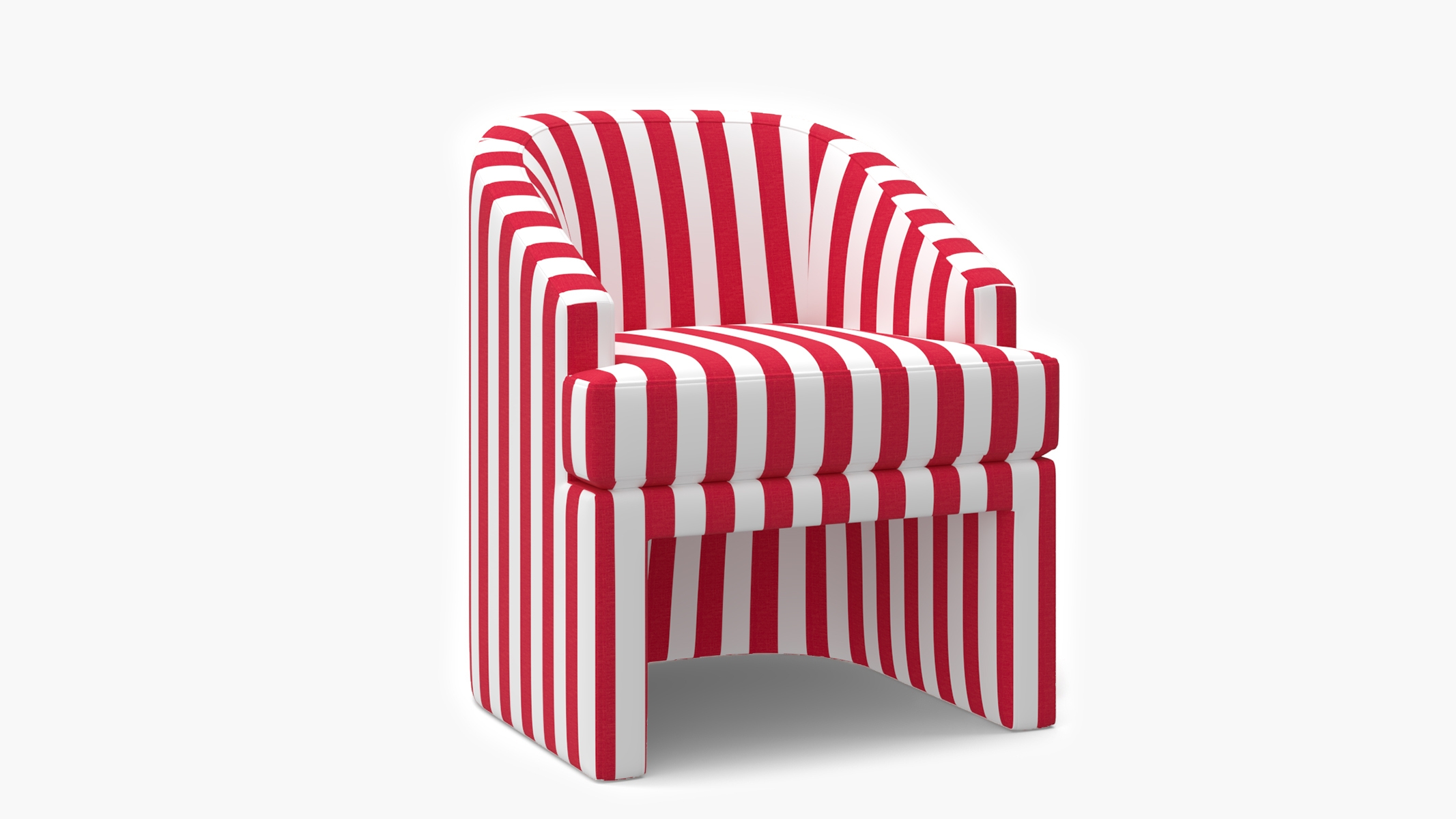 Arco Dining Chair, Red Cabana Stripe - Image 1