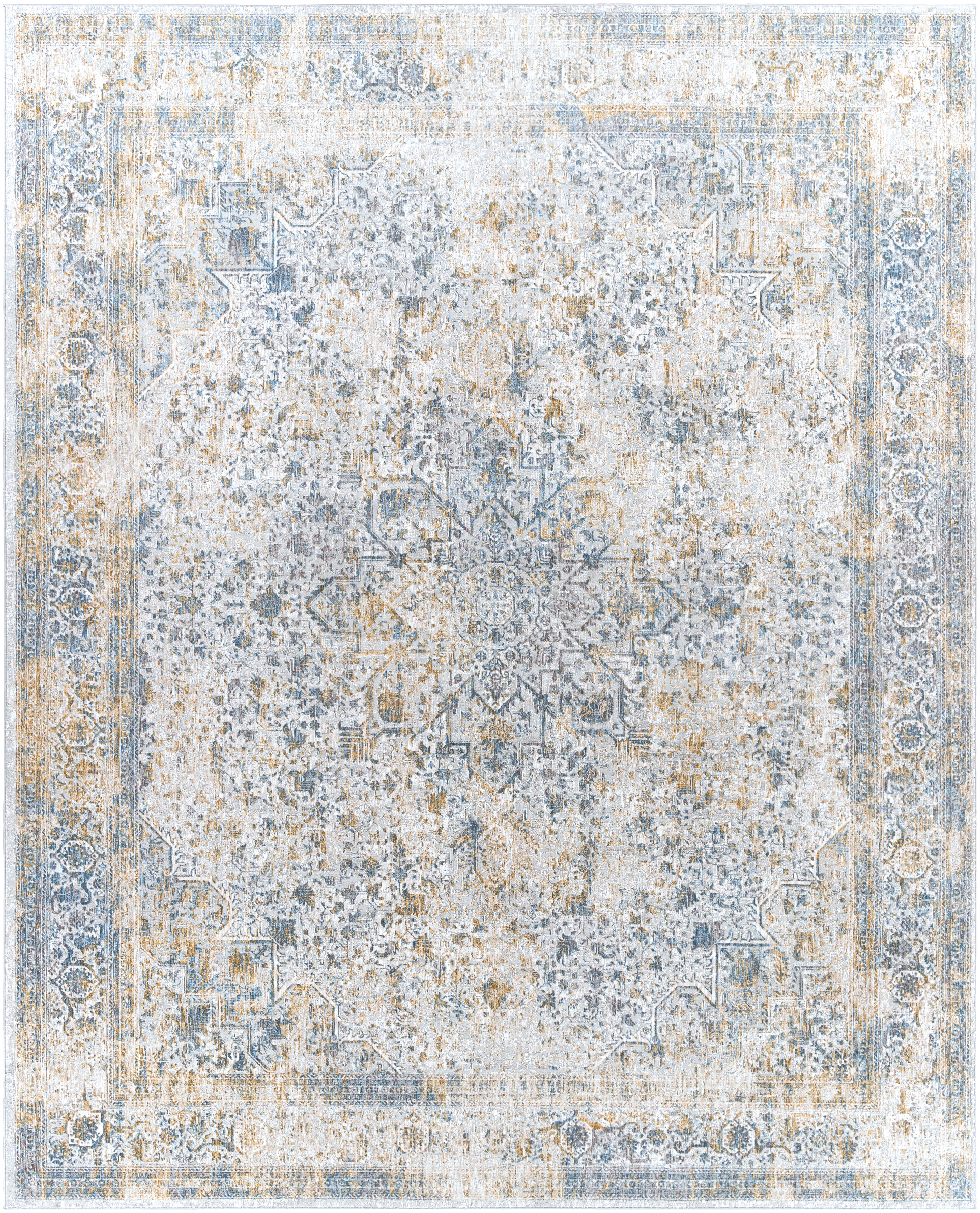 Carmel Gray Indoor 7'10" x 10' Machine Woven Rug - Image 0