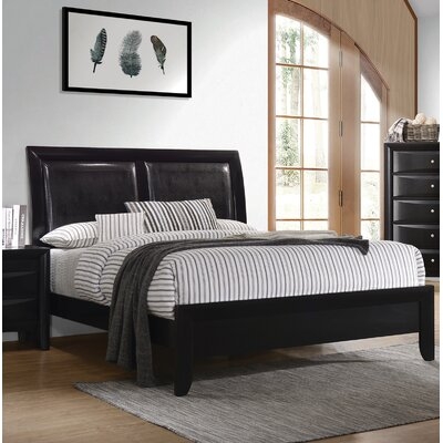 Ganta Solid Wood and Upholstered Standard Bed - Image 0