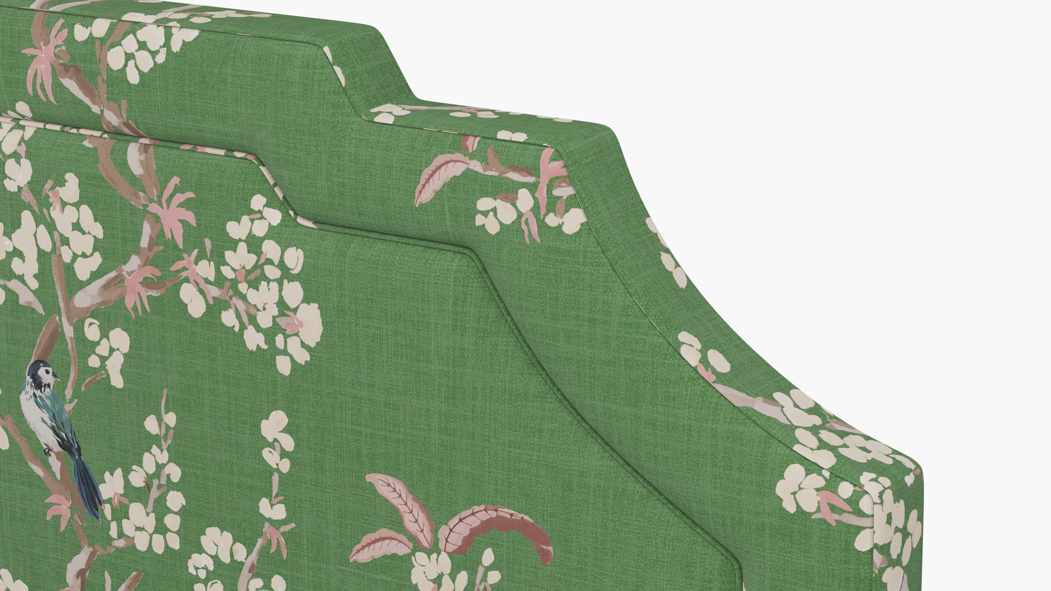 Art Deco Headboard, Jade Cherry Blossom, King - Image 2