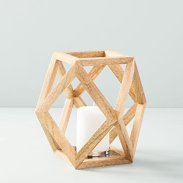 Angular Wood Lantern, Small, Set of 2 - Image 0