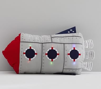 Light Up Rocket Pillow, Multi - Image 1