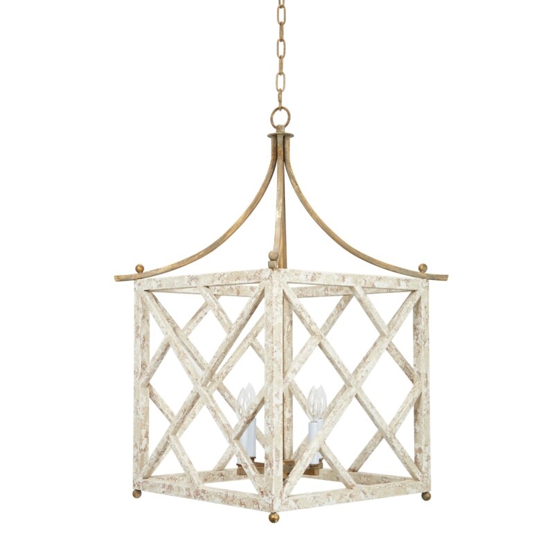 Old World Design Caliza 4 - Light Lantern Square Chandelier - Image 0