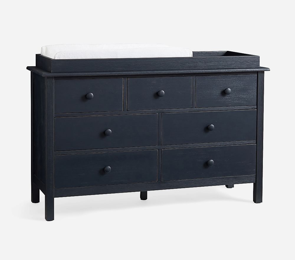 Kendall Extra-Wide Dresser & Topper Set, Weathered Navy - Image 0