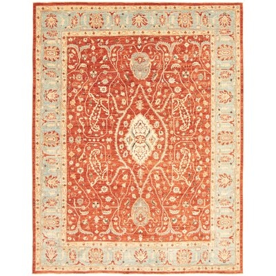 One-of-a-Kind Windgap Hand-Knotted 2010s Ushak Dark Red 8'11" x 11'9" Wool Area Rug - Image 0