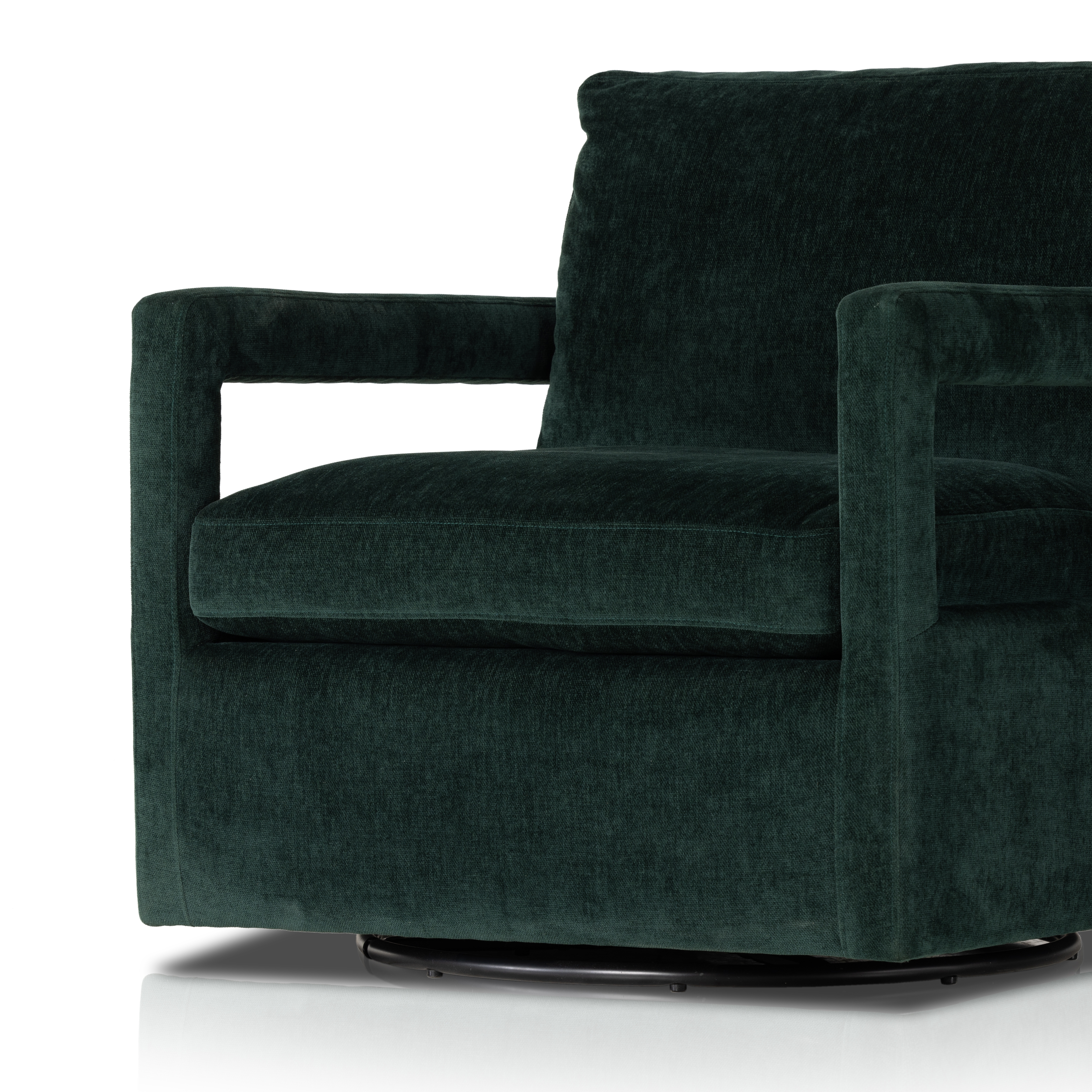 Olson Swivel Chair-Emerald Worn Velvet - Image 10
