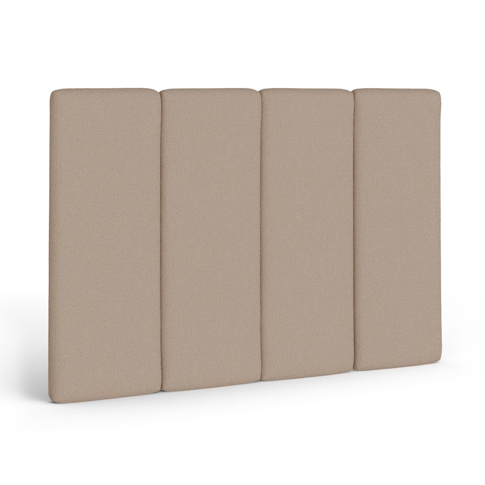 Noel King Tall Headboard - Sandstone Wool Bouclé - Image 2