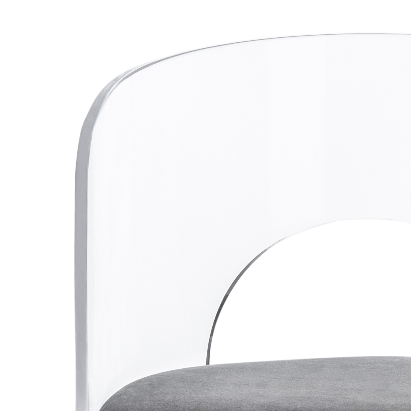 Estelle Acrylic Accent Chair - Clear/Grey - Arlo Home - Image 5