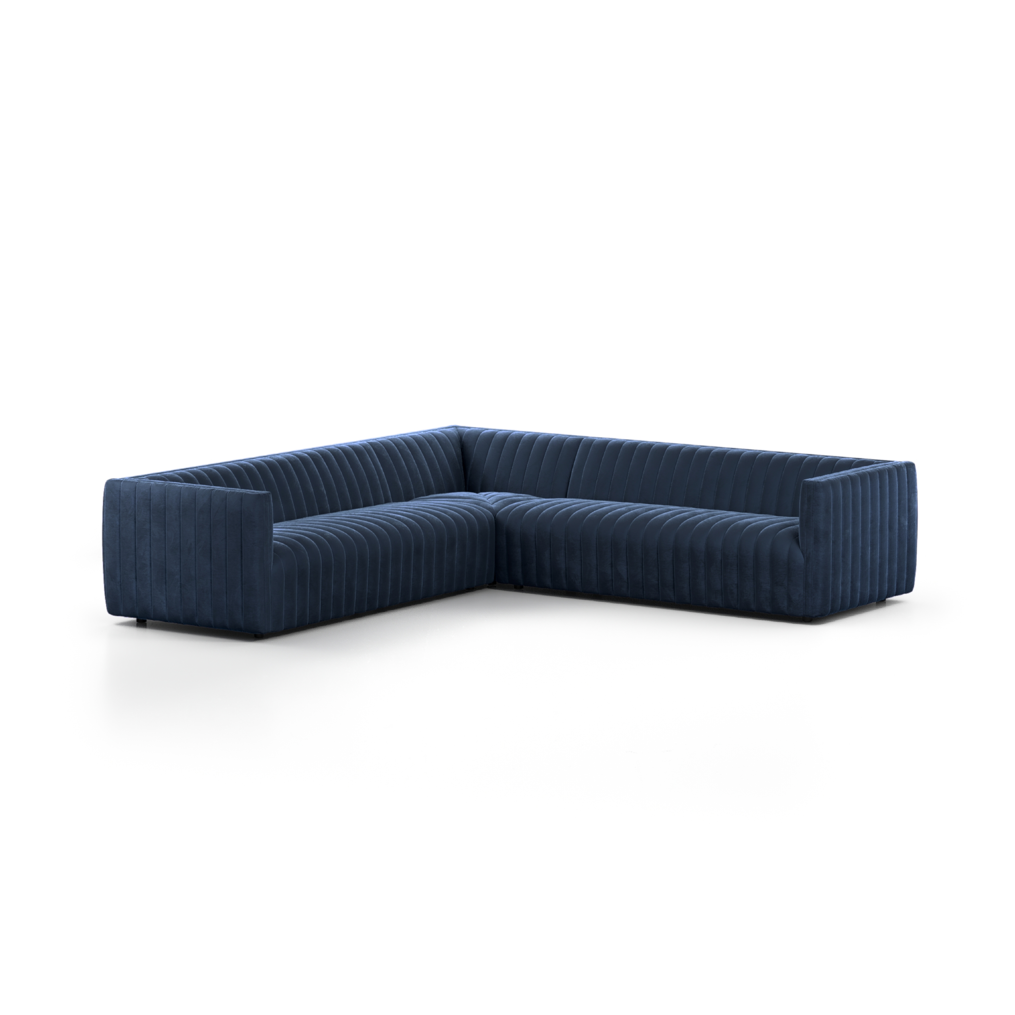 Augustine 3 Pc Sec Sofa-105-Navy - Image 0