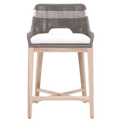 Woven Solid Wood 35'' Extra Tall Stool - Image 0