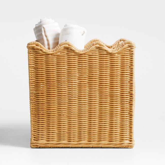 Keepsake Wavy Wicker Kids Storage Bin by Jeremiah Brent - Image 0