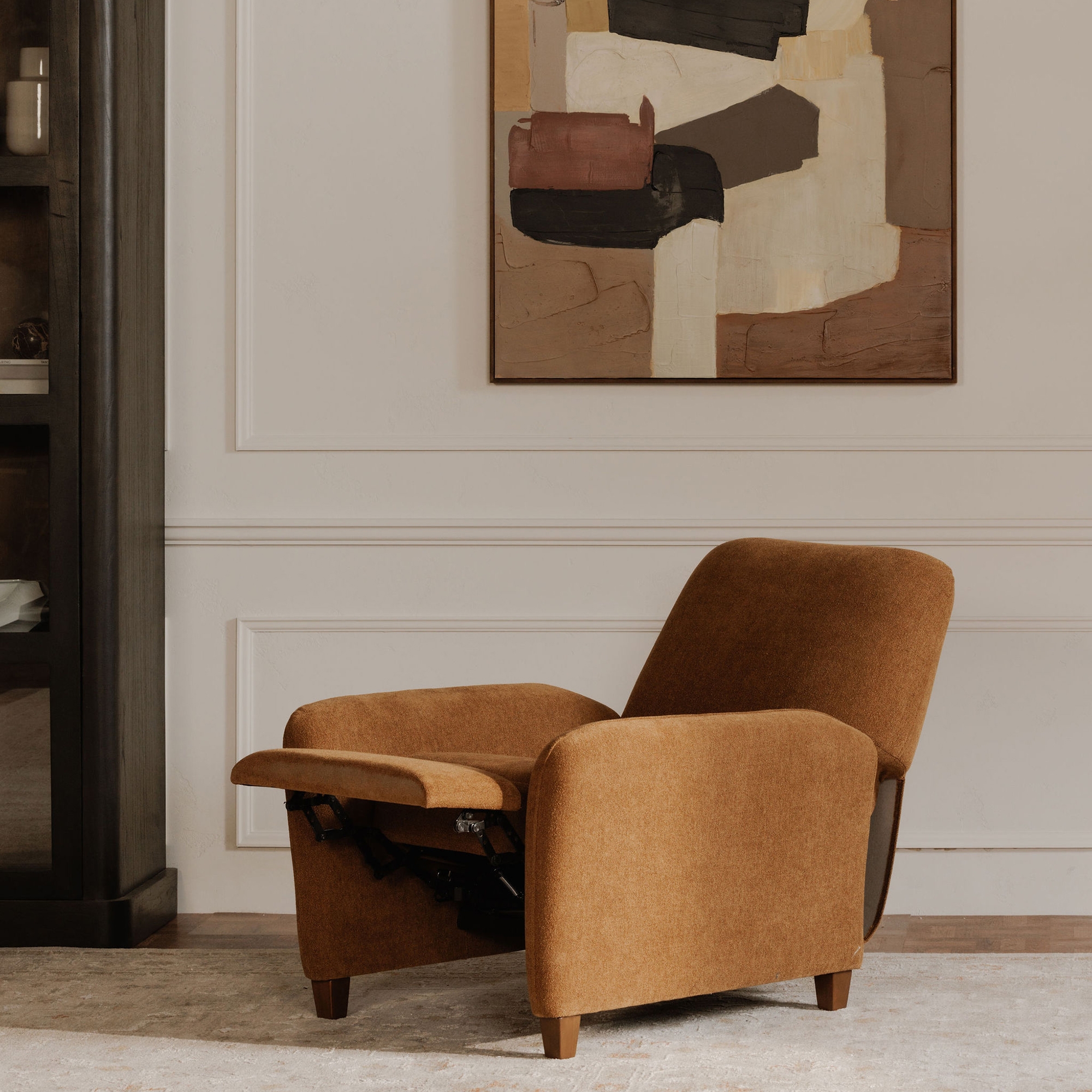 Luna Recliner Chair Ochre Brown - Image 7