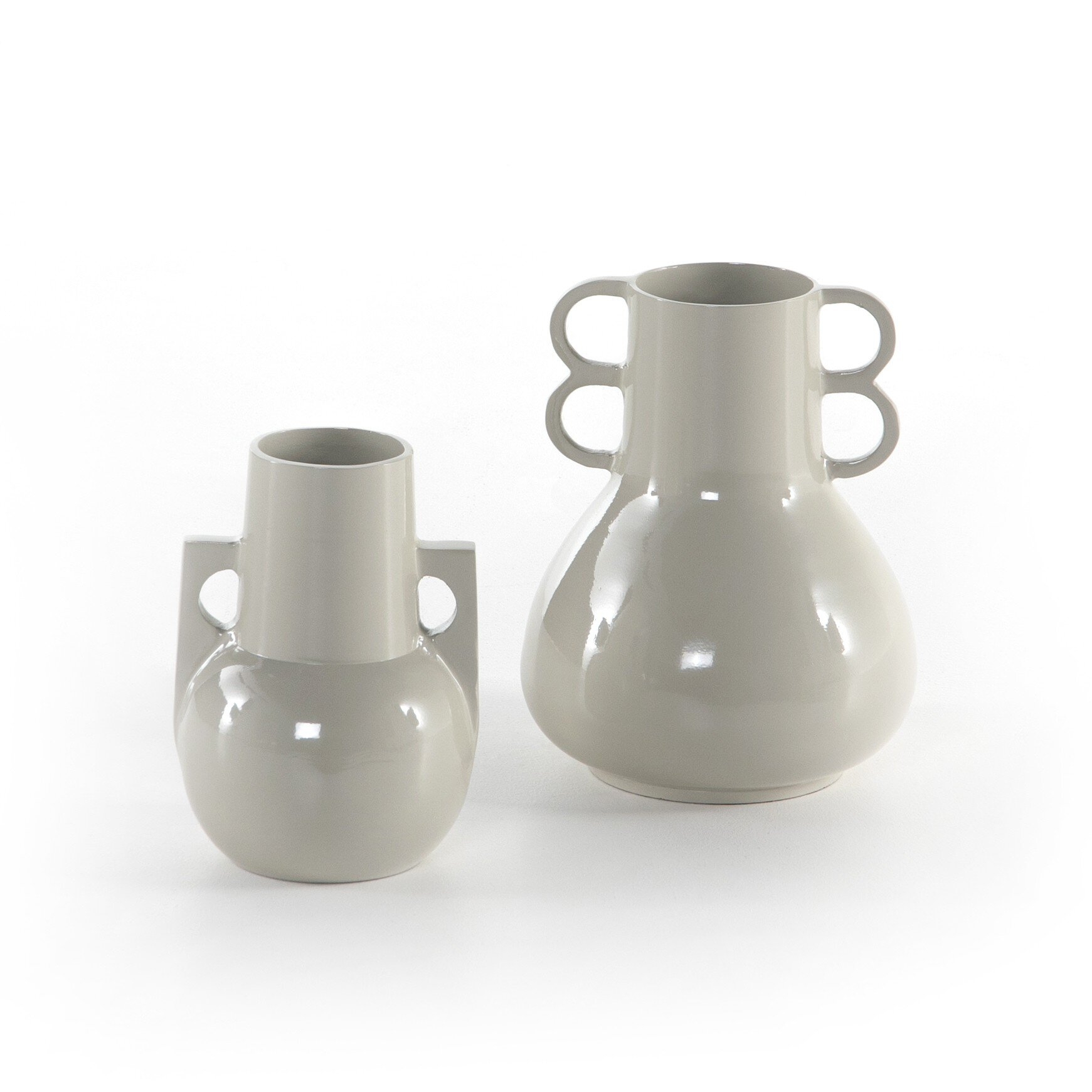 Primerose Vases-Set Of 2 - Light Grey - Image 0
