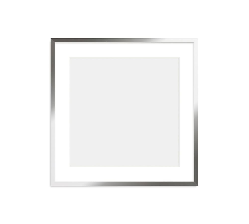 Metal Gallery Frame, 2" Mat, 12x12 - Bright Silver - Image 0