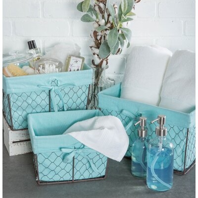 Assorted 3 Piece Fabric Basket Set - Image 0