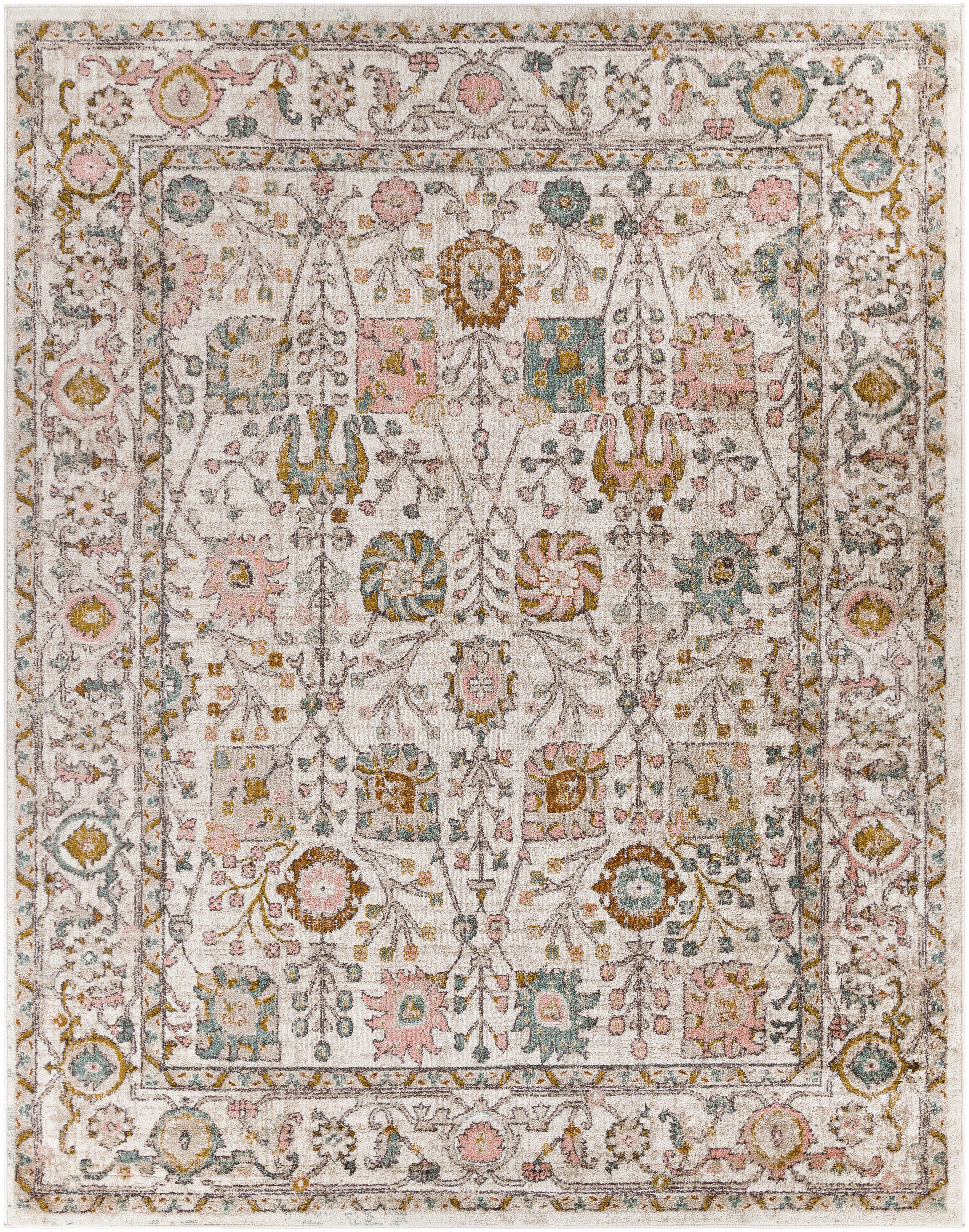 Ankara Beige Indoor 7'10" x 10'2" Machine Woven Rug - Image 0