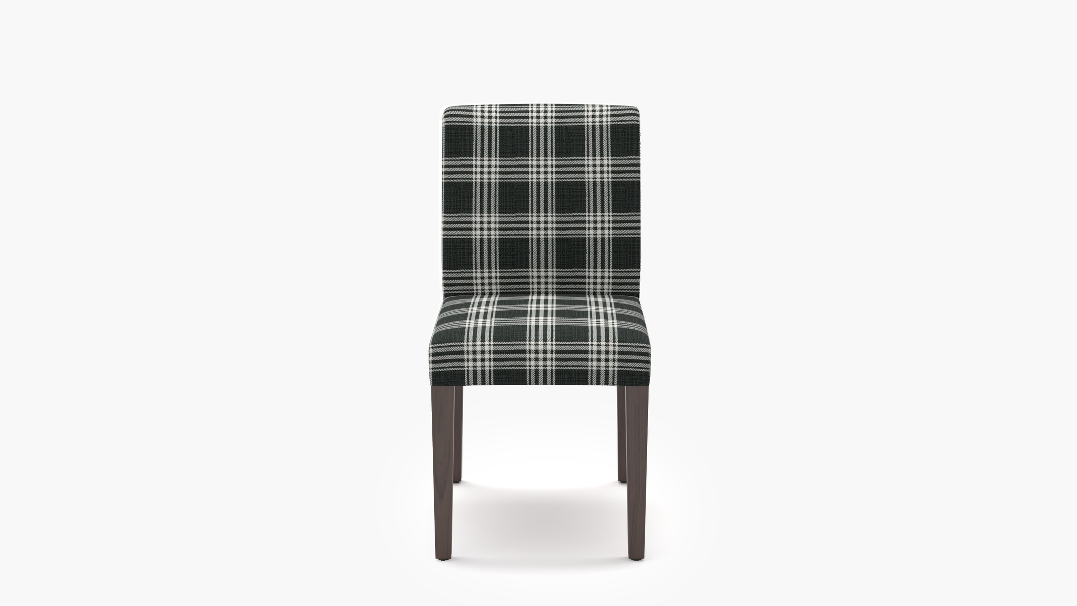 Signature Dining Chair, Barnegat Plaid, Espresso Square Tapered Leg - Image 0