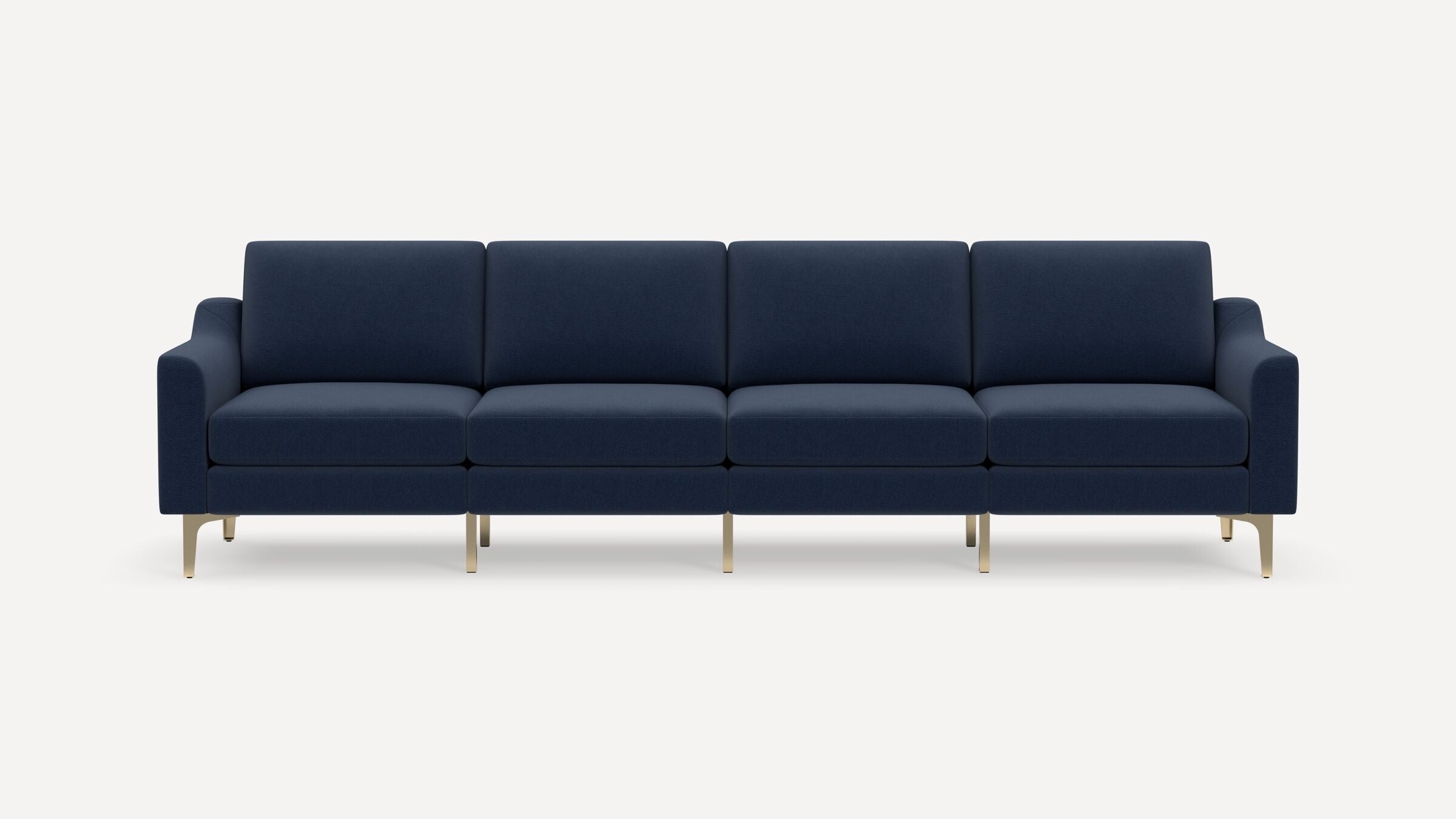 Nomad King Sofa - Navy Blue - Performance Flatweave / Brass - Metal / Slope - Image 0