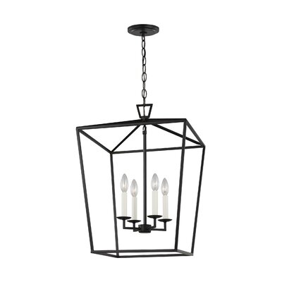 Ridgewell 4 - Light Lantern Square / Rectangle LED Chandelier - Image 0