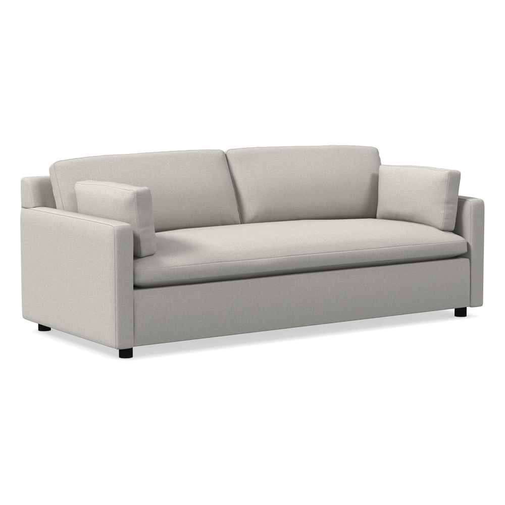 Marin 86" Sofa, Standard Depth, Yarn Dyed Linen Weave, Frost Gray - Image 0