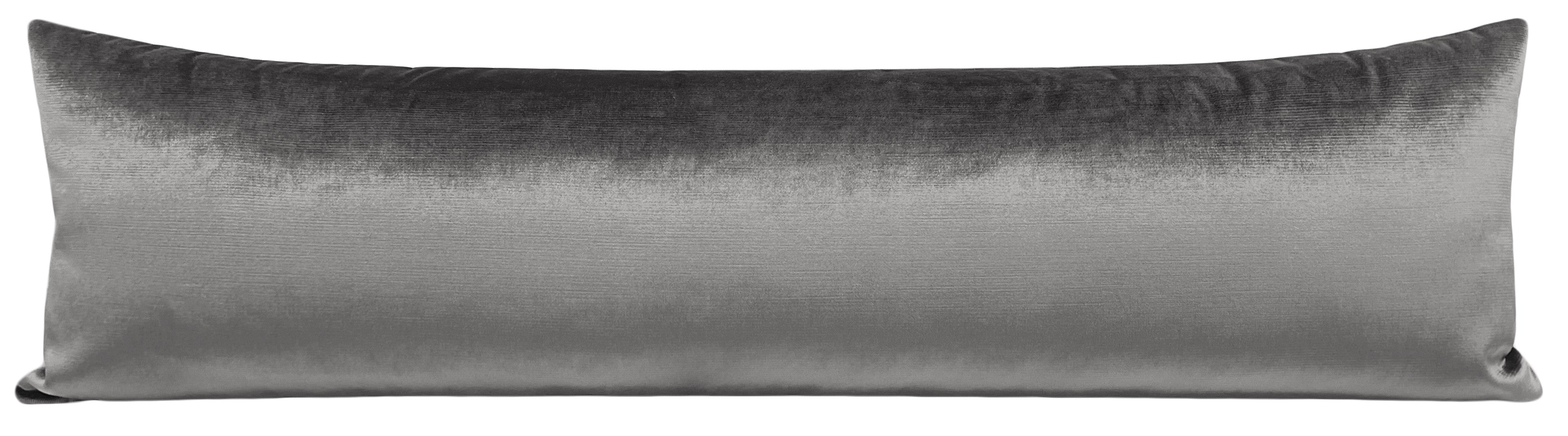 THE XL LUMBAR :: FAUX SILK VELVET // GRAPHITE - BY THE YARD - Image 2