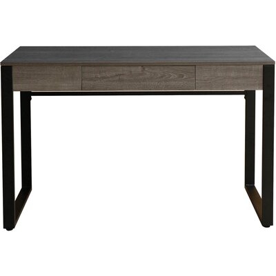 Lorell SOHO Table Desk - 47" X 23.5" X 30" - 1 - Band Edge - Material: Steel Leg, Laminate Top, Polyvinyl Chloride (PVC) Edge, Steel Base - Finish: Charcoal, Powder Coated Base - Image 0