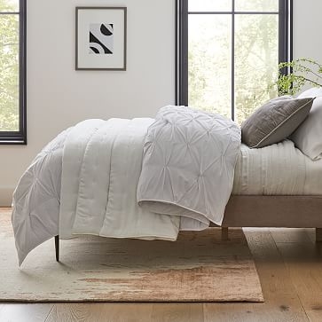 Pintuck Comforter, King Sham, White - Image 2
