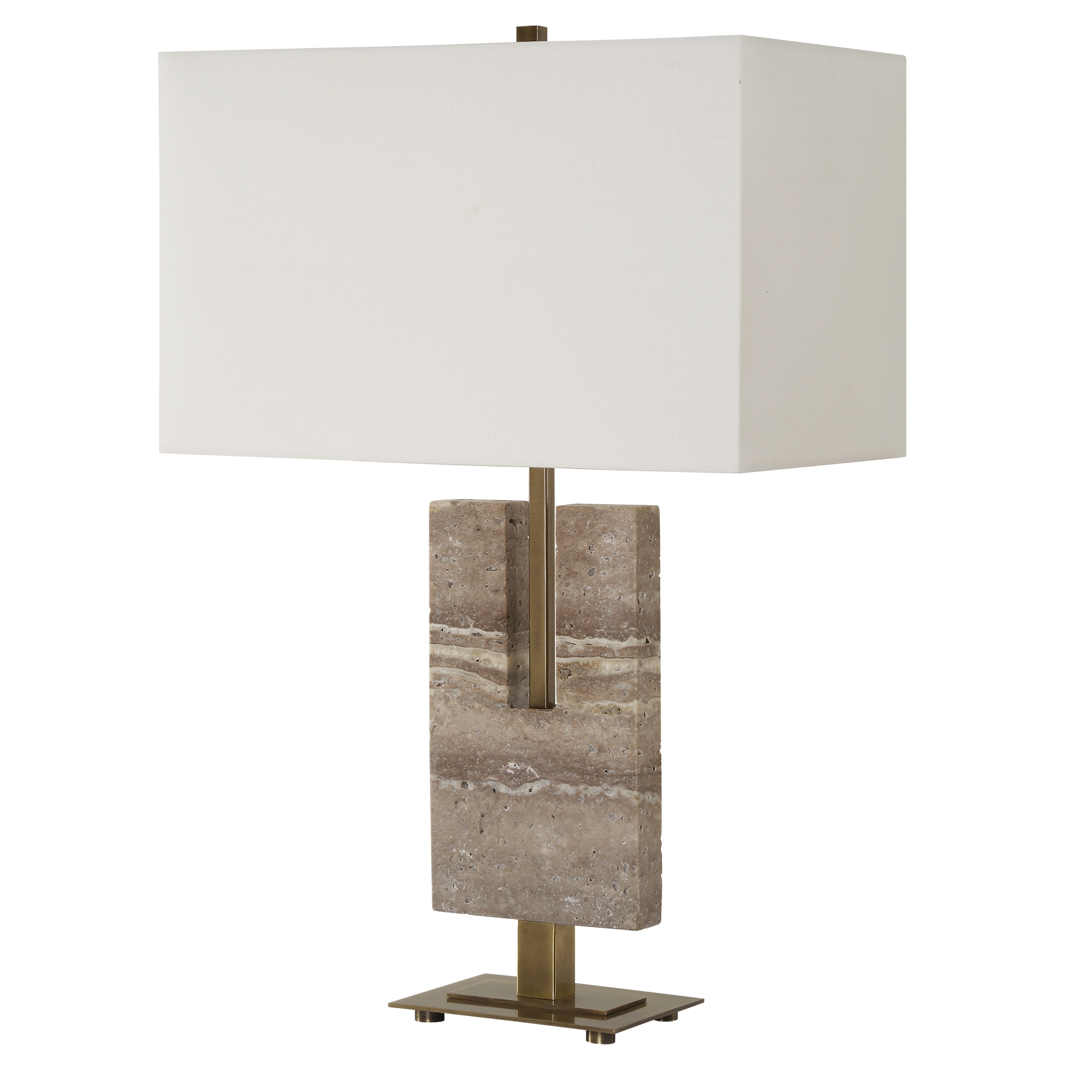 Turning Point Travertine Table Lamp - Image 3
