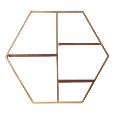 Herman Hexagon Decorative Wall Shelf - Image 0