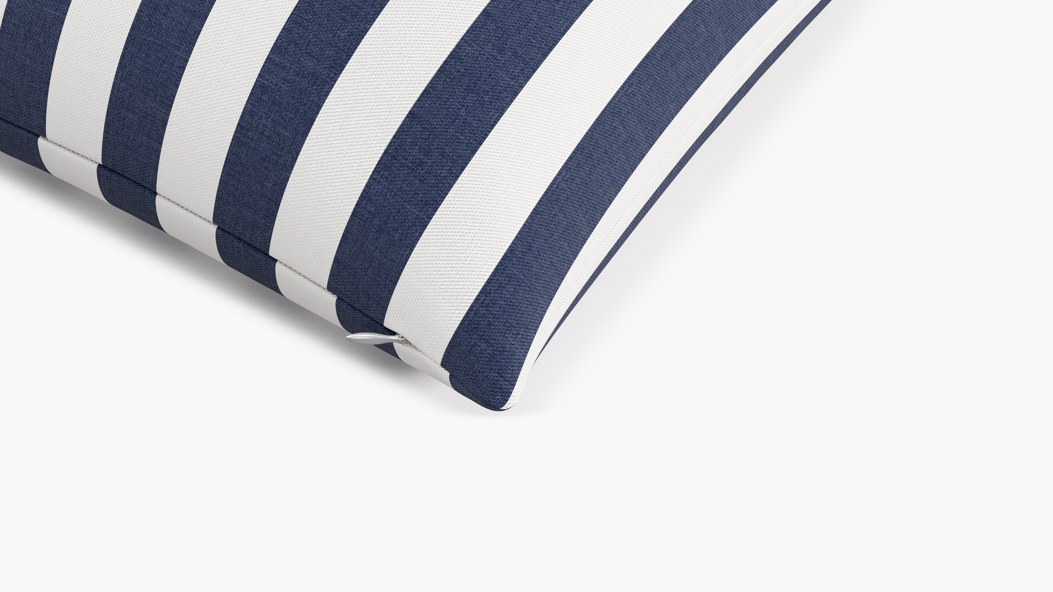 Throw Pillow 20", Navy Cabana Stripe, 20" x 20" - Image 1