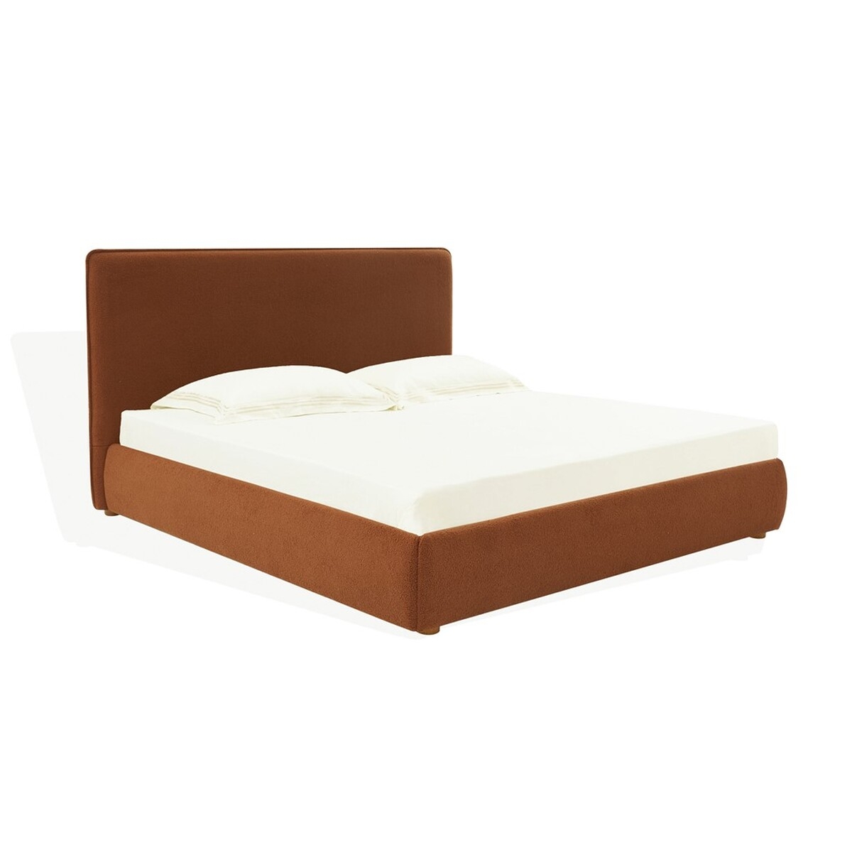 Callahan Boucle Bed - Rust / Walnut - Image 4