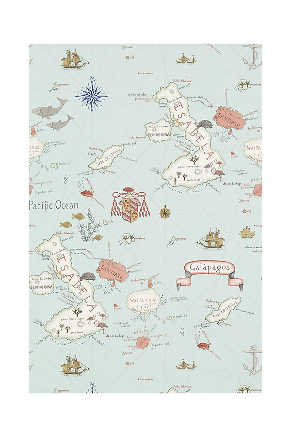 Galapagos Wallpaper By Anthropologie in Blue - Image 0