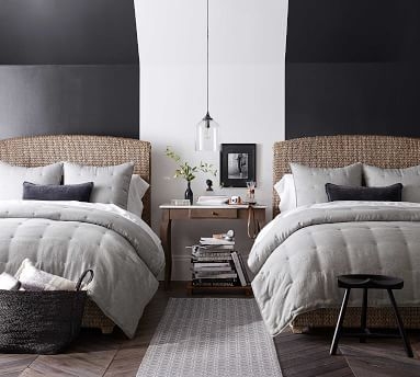 Belgian Flax Linen Comforter, Twin/Twin XL, White - Image 4