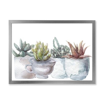 Cactus And Succulent House Plants IV - Farmhouse Canvas Wall Art Print-FDP35345 - Image 0