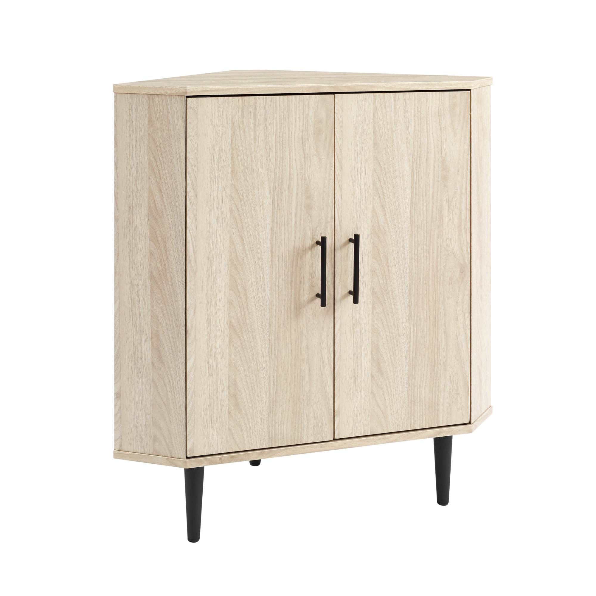 Contemporary Double Door Corner Accent Cabinet – Birch - Image 0