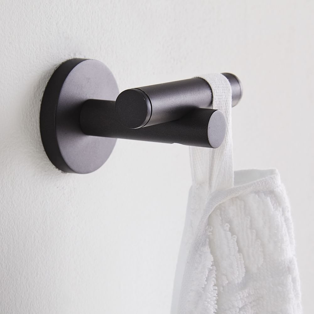 Modern Overhang Bathroom Collection, Towel Hook, Dark Bronze - Image 0