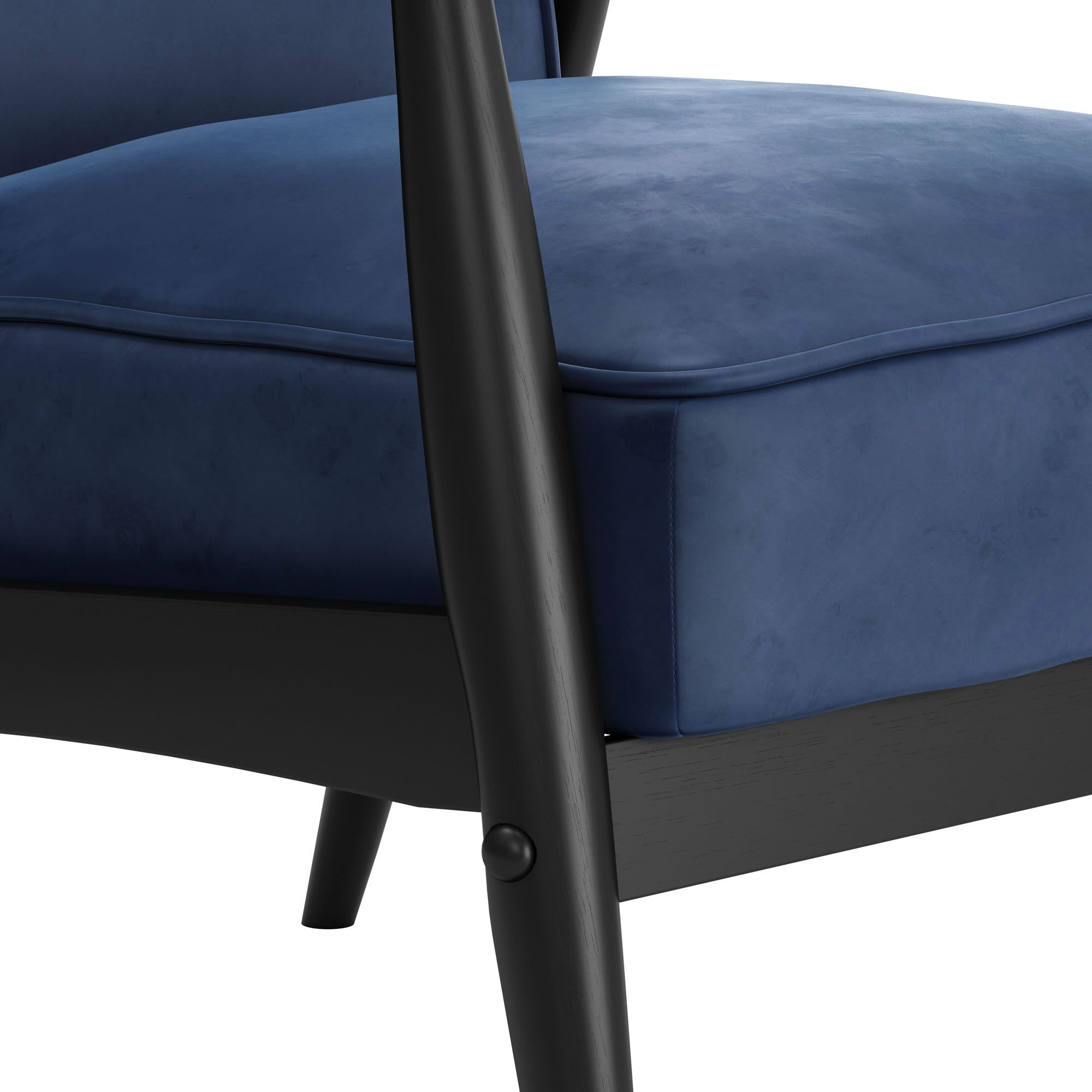 Rocky Arm Chair, Velvet Blue - Image 4